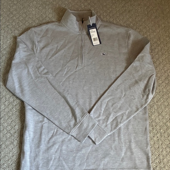 Vineyard Vines Light Gray Zip-Up Sweater
